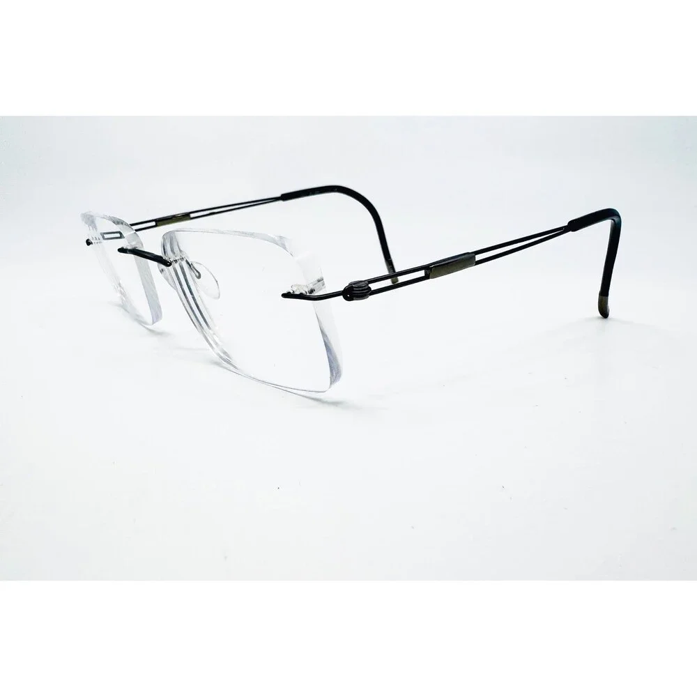 Silhouette Rimless Eyeglasses Mens Black Titan Minimal Art 5227 60 6061 140